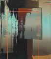 Sebastian Menzke: concrete, 2019, oil, acrylic and vinyl on canvas, 40 x 35 cm

